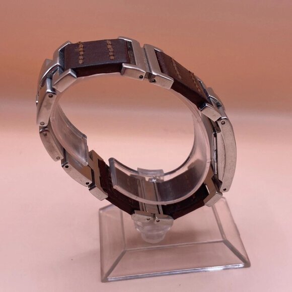 Fossil Watch F2 Womens Stainless Steel Analog Brown Leather Wristwatch ES1855 - Picture 5 of 8